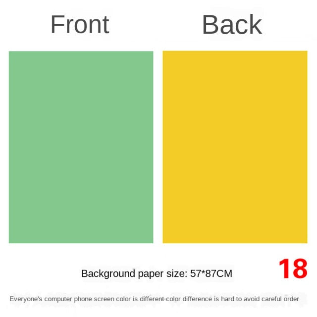 Photography background paper photophones backdrops morandi 57*87cm 2 sides solid color green screen photo studio[buy 4 free 1]]