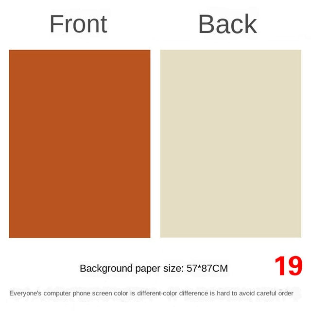 Photography background paper photophones backdrops morandi 57*87cm 2 sides solid color green screen photo studio[buy 4 free 1]]