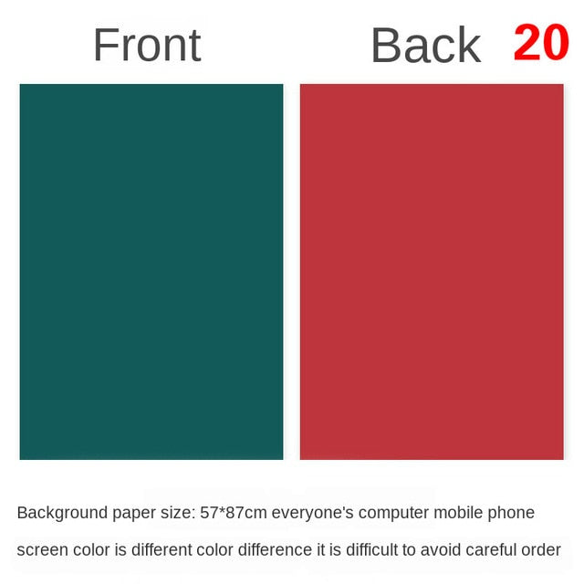 Photography background paper photophones backdrops morandi 57*87cm 2 sides solid color green screen photo studio[buy 4 free 1]]