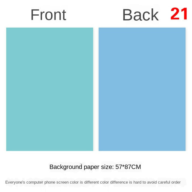 Photography background paper photophones backdrops morandi 57*87cm 2 sides solid color green screen photo studio[buy 4 free 1]]