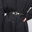 Adjustable PU Leather Ladies Dress Belts Skinny Thin Women Waist Belts Strap Gold Color Buckle Female Belts pasek damski