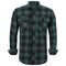 2021 New Men's Plaid Flannel Shirt Spring Autumn Male Regular Fit Casual Long-Sleeved Shirts For (USA SIZE S M L XL 2XL)