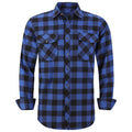 2021 New Men's Plaid Flannel Shirt Spring Autumn Male Regular Fit Casual Long-Sleeved Shirts For (USA SIZE S M L XL 2XL)