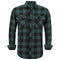 2021 New Men's Plaid Flannel Shirt Spring Autumn Male Regular Fit Casual Long-Sleeved Shirts For (USA SIZE S M L XL 2XL)