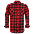 2021 New Men's Plaid Flannel Shirt Spring Autumn Male Regular Fit Casual Long-Sleeved Shirts For (USA SIZE S M L XL 2XL)