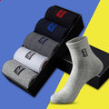 10 Pcs=5 Pairs Men Socks Cotton Socks Breathable Sweat-Absorbent Spring Autumn Black Socks Deodorant Business Men Socks Pack