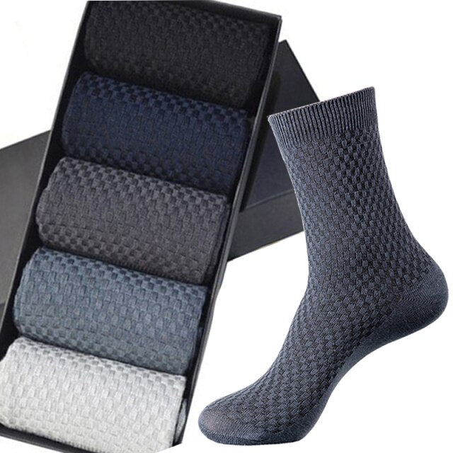 10 Pcs=5 Pairs Men Socks Cotton Socks Breathable Sweat-Absorbent Spring Autumn Black Socks Deodorant Business Men Socks Pack