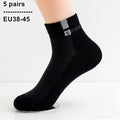 10 Pcs=5 Pairs Men Socks Cotton Socks Breathable Sweat-Absorbent Spring Autumn Black Socks Deodorant Business Men Socks Pack
