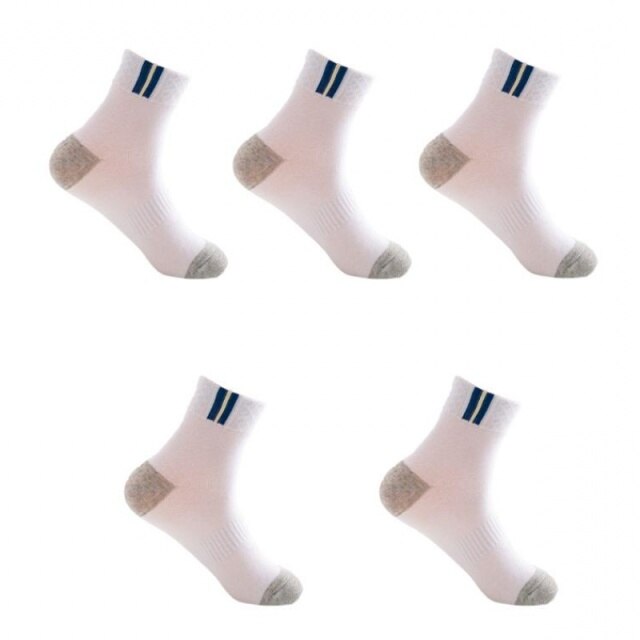 10 Pcs=5 Pairs Men Socks Cotton Socks Breathable Sweat-Absorbent Spring Autumn Black Socks Deodorant Business Men Socks Pack