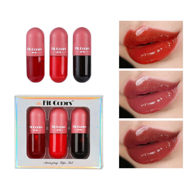 Capsule Crystal Jelly Lip Gloss Plumper Oil Shiny Clear Liquid Lipsticks Moisturizing Women Makeup Lip Tint Balm Cosmetics