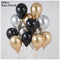 20pcs Chrome Metal Gold Silver Balloon Confetti Set Birthday Party Decorations Adult Kids Helium Globos Air Balls Wedding Decor
