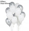 20pcs Chrome Metal Gold Silver Balloon Confetti Set Birthday Party Decorations Adult Kids Helium Globos Air Balls Wedding Decor