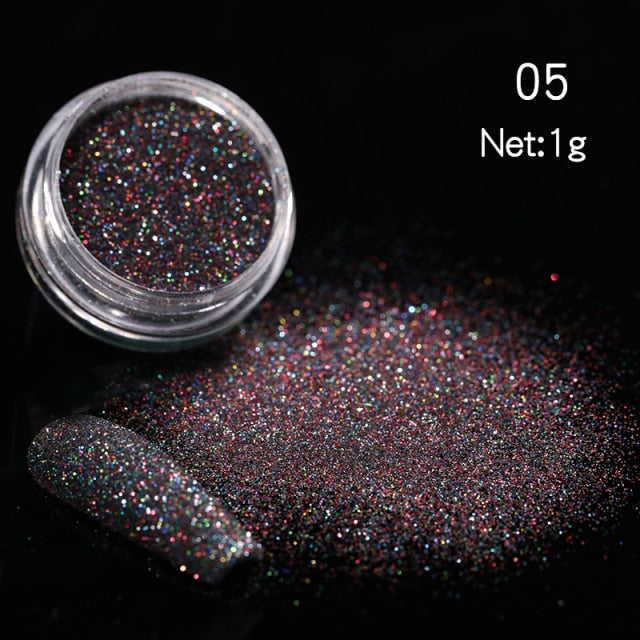 Nail Art Mirror Pigment Powder  Nail Glitters Metallic Color for Nail Art UV Gel Polishing Rose Gold Silver Colors