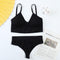 2Pcs Bra Set Women Panties Underwear Set Sexy G-String Seamless Bralette Lingerie Tank Crop Top Dropship 2021 New