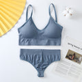 2Pcs Bra Set Women Panties Underwear Set Sexy G-String Seamless Bralette Lingerie Tank Crop Top Dropship 2021 New