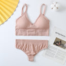 2Pcs Bra Set Women Panties Underwear Set Sexy G-String Seamless Bralette Lingerie Tank Crop Top Dropship 2021 New