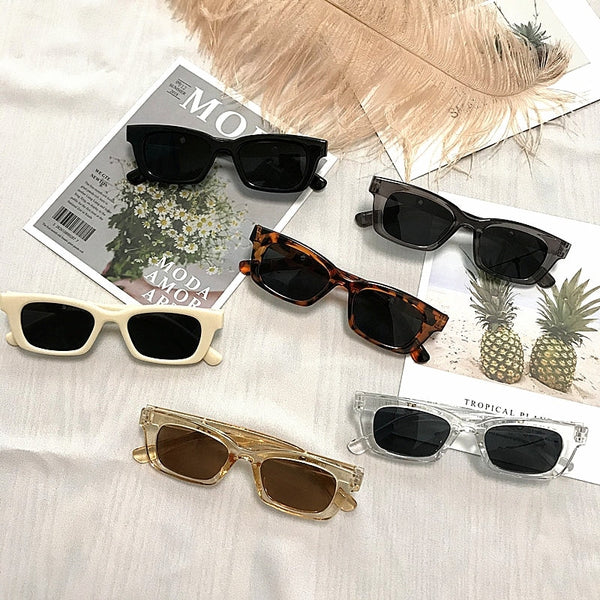 2021 Women Small Rectangle Vintage Sunglasses Brand Designer Retro Points Glasses Lady Square Eyeglasses Shades Female oculos