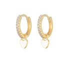 ROXI Colorful Enamel Stud Earrings for Women Neon Round Circle Jewelry Earrings 925 Sterling Silver Huggie Earrings Piercing