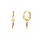 ROXI Colorful Enamel Stud Earrings for Women Neon Round Circle Jewelry Earrings 925 Sterling Silver Huggie Earrings Piercing