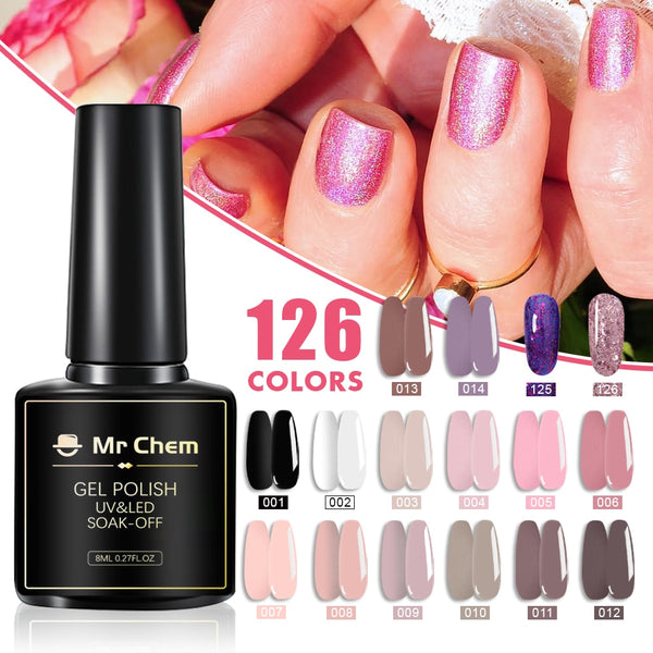 Mr Chem Gel Polish Set Manicure for Nails Semi Permanent Vernis top coat UV LED Gel Varnish Soak Off Nail Art Gel Nail Polish 4.