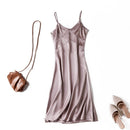 Toppies 2021 Women Satin Dress Party Luxury Shiny Sundress Sexy Imitation Silk Fashion Ladies Dress