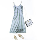 Toppies 2021 Women Satin Dress Party Luxury Shiny Sundress Sexy Imitation Silk Fashion Ladies Dress