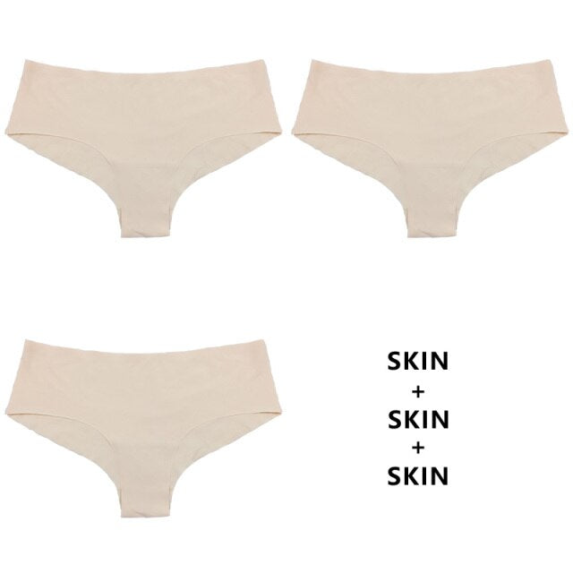 TERMEZY 3Pcs/Lot Seamless Panty Set Underwear Female Comfort Intimates Fashion Low-Rise Briefs 5 Colors Lingerie Drop Shipping