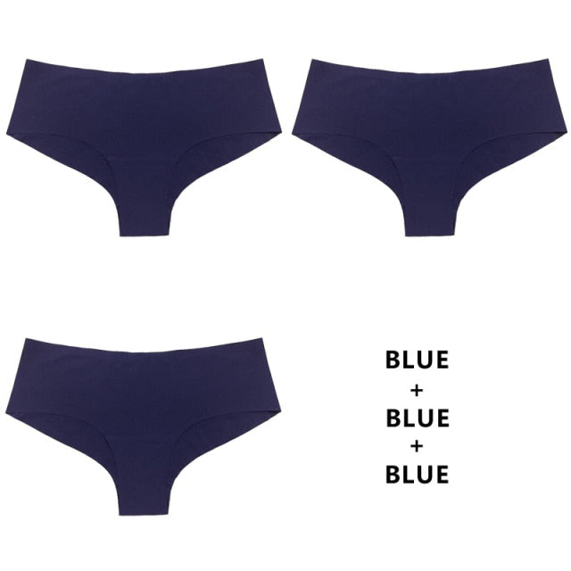 TERMEZY 3Pcs/Lot Seamless Panty Set Underwear Female Comfort Intimates Fashion Low-Rise Briefs 5 Colors Lingerie Drop Shipping