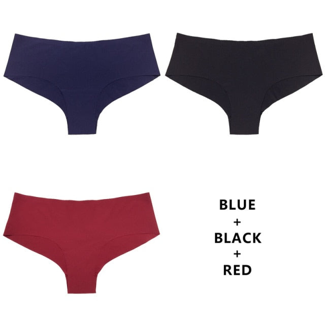 TERMEZY 3Pcs/Lot Seamless Panty Set Underwear Female Comfort Intimates Fashion Low-Rise Briefs 5 Colors Lingerie Drop Shipping