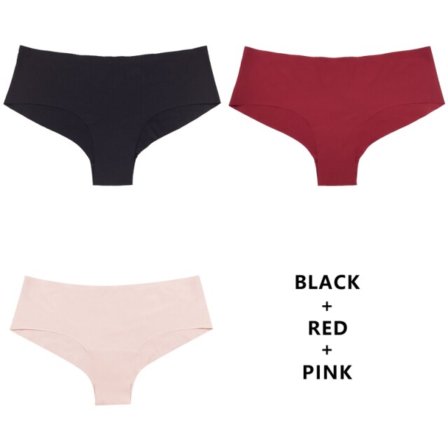 TERMEZY 3Pcs/Lot Seamless Panty Set Underwear Female Comfort Intimates Fashion Low-Rise Briefs 5 Colors Lingerie Drop Shipping