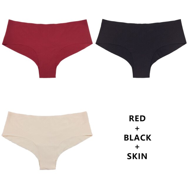 TERMEZY 3Pcs/Lot Seamless Panty Set Underwear Female Comfort Intimates Fashion Low-Rise Briefs 5 Colors Lingerie Drop Shipping