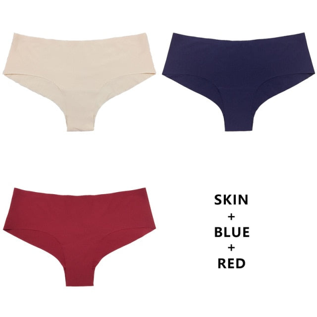 TERMEZY 3Pcs/Lot Seamless Panty Set Underwear Female Comfort Intimates Fashion Low-Rise Briefs 5 Colors Lingerie Drop Shipping