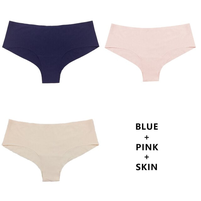 TERMEZY 3Pcs/Lot Seamless Panty Set Underwear Female Comfort Intimates Fashion Low-Rise Briefs 5 Colors Lingerie Drop Shipping