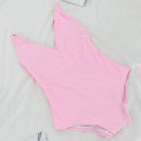 SAY MORNING Sexy Deep V Neck One Piece Swimsuit Removable Chest Pad Biquini Solid Backless Beachwear Swimwear Bathing Swimming