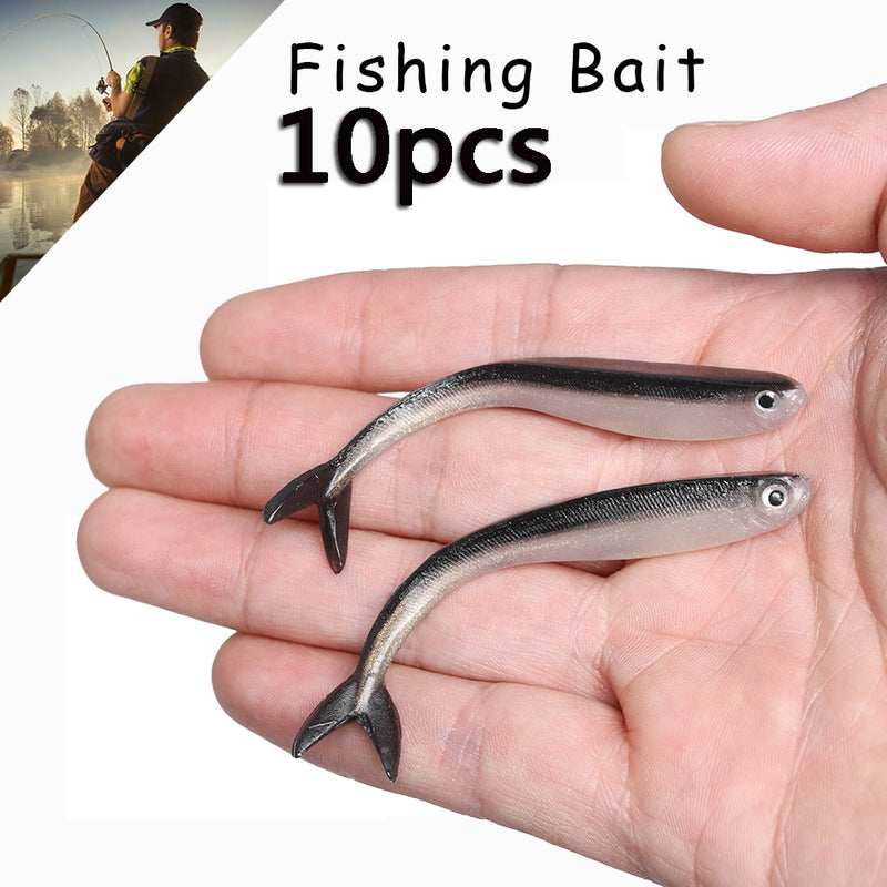  10pcs Soft Shrimp Lures Fishing Bait Glow Fishing Bait