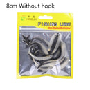 10 Pcs/Bag 8cm/2g Soft Shrimp Worms Fish Lure Silver Silicone Wobblers Fishing Tackle Jigging Maggot Fishing Bait Jig Head Bait