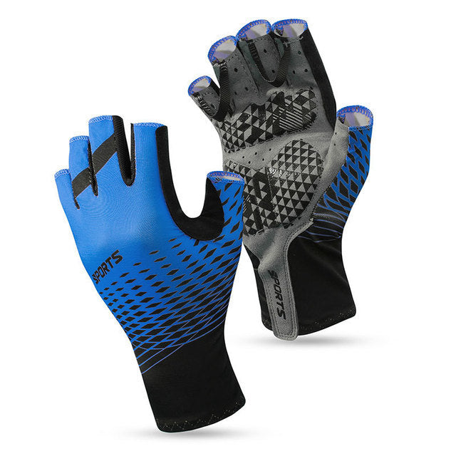 Cycling Gloves Men's Summer Sports Sunscreen Breathable Sweat-absorbent  Cross-border Half Finger Bicycle Gloves Men and Women