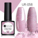 UR SUGAR 7.5ml Reflective Glitter Gel Shiny Rose Red Silver UV Gel Nail Polish Soak Off Colorful Gel Nail Art Decoration