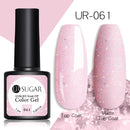 UR SUGAR 7.5ml Reflective Glitter Gel Shiny Rose Red Silver UV Gel Nail Polish Soak Off Colorful Gel Nail Art Decoration