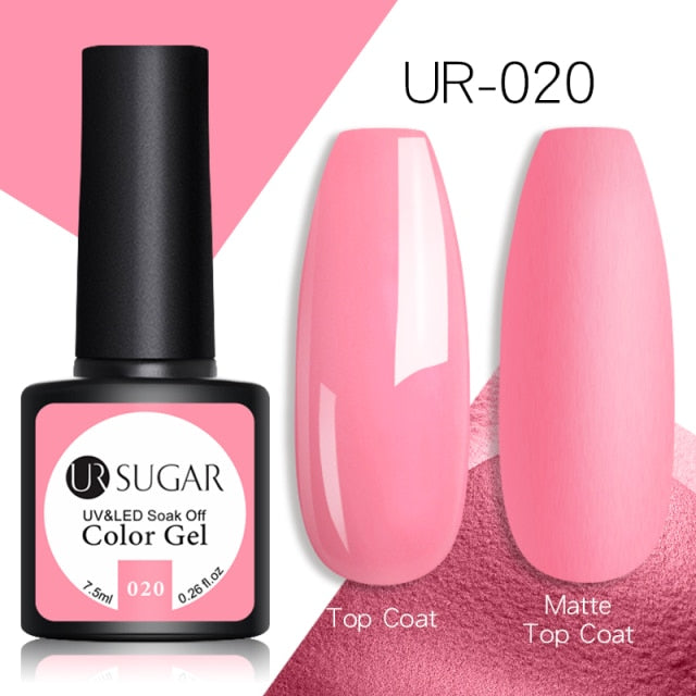 UR SUGAR 7.5ml Reflective Glitter Gel Shiny Rose Red Silver UV Gel Nail Polish Soak Off Colorful Gel Nail Art Decoration