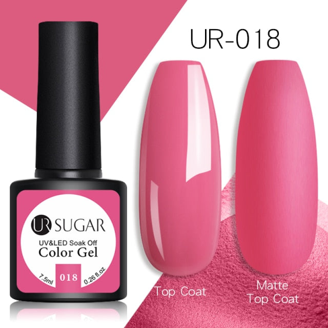 UR SUGAR 7.5ml Reflective Glitter Gel Shiny Rose Red Silver UV Gel Nail Polish Soak Off Colorful Gel Nail Art Decoration