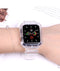 Case+Strap For Apple Watch Band 40mm 44mm 42mm/38mm Accessories Soft Silicone Transparent Bracelet iWatch 5 4 3 6 SE