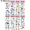 40 Sheets/lot Cartoon Stickers 3D Cartoons Characters Princess Random Puffy Sticker Gifts For Girls Boys Festival Party Stickers