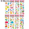 40 Sheets/lot Cartoon Stickers 3D Cartoons Characters Princess Random Puffy Sticker Gifts For Girls Boys Festival Party Stickers