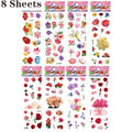 40 Sheets/lot Cartoon Stickers 3D Cartoons Characters Princess Random Puffy Sticker Gifts For Girls Boys Festival Party Stickers