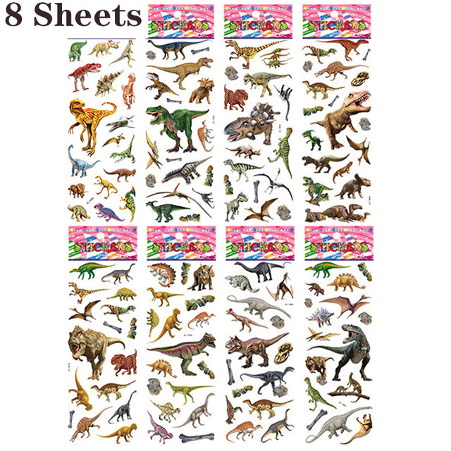 40 Sheets/lot Cartoon Stickers 3D Cartoons Characters Princess Random Puffy Sticker Gifts For Girls Boys Festival Party Stickers