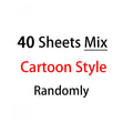 40 Sheets/lot Cartoon Stickers 3D Cartoons Characters Princess Random Puffy Sticker Gifts For Girls Boys Festival Party Stickers