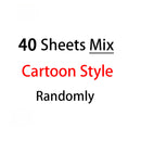40 Sheets/lot Cartoon Stickers 3D Cartoons Characters Princess Random Puffy Sticker Gifts For Girls Boys Festival Party Stickers