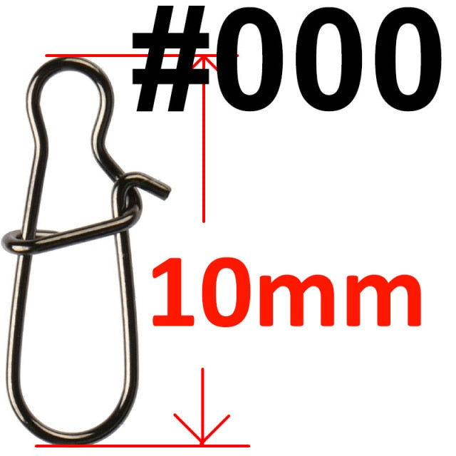 20 or 50 or 100 pcs Stainless Steel Fishing Snap Hooked Snap Pin Fastlock Clip Accessories Tackle for Barrel Swivel Lure hook