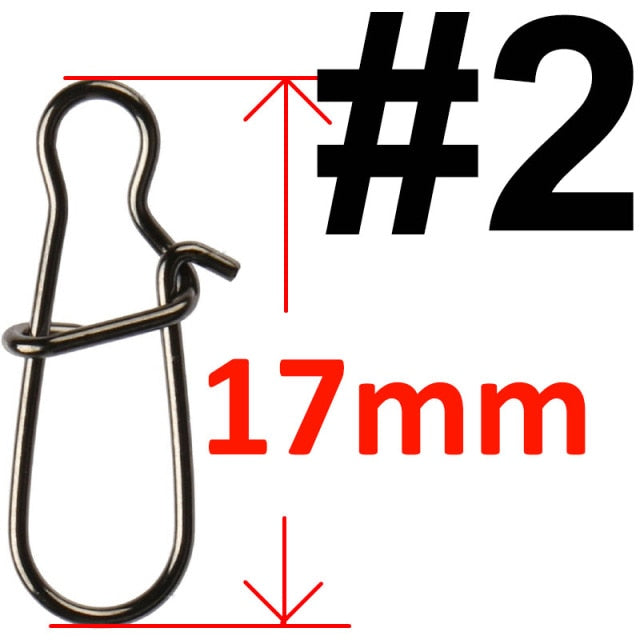 20 or 50 or 100 pcs Stainless Steel Fishing Snap Hooked Snap Pin Fastlock Clip Accessories Tackle for Barrel Swivel Lure hook